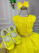 Vestido Marie Juvenil Ana Amarelo