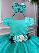 Vestido Juvenil Vila Lele Luiza Verde Tiffany