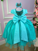 Vestido Juvenil Vila Lele Luiza Verde Tiffany