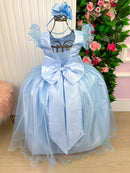 Vestido Marie Longo Amanda Azul Bebe