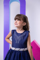 Vestido Marie Longo Larissa Azul Petroleo