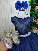 Vestido Marie Longo Larissa Azul Petroleo