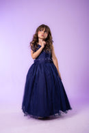 Vestido Marie Longo Mel Azul Petróleo