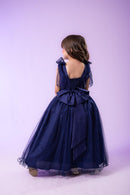 Vestido Marie Longo Mel Azul Petróleo