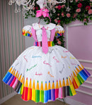 Vestido Marie Lapis Aquarela ABC Branco
