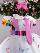 Vestido Marie Lapis Aquarela ABC Branco