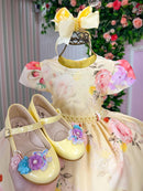 Vestido Menina Bonita Jardim Encantado Loise Amarelo