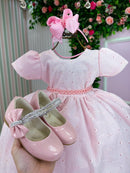 Vestido Miss Cherry Cristal Lese - Laise Rosa Bebe