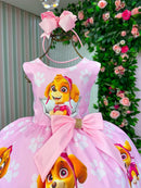 Vestido Tematicos Luxo Patrulha Canina -Sky Rosa Bebe