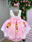 Vestido Tematicos Luxo Patrulha Canina -Sky Rosa Bebe