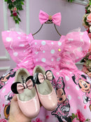 Vestido Temáticos Kids Minnie/Minie Rosa