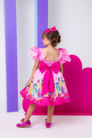 Vestido Temáticos Kids Princesas Disney Rosa