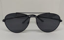 ÓCULOS DE SOL - AVIADOR METAL PRETO COM LENTE PRETA