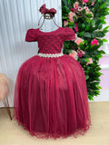 Vestido Enjoy Longo Laura Peito rendado Marsala