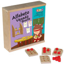 Alfabeto Vazado em Braille - 15 Peças em MDF 66 Bolinha em EVA - Carlu