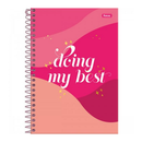 Caderno - 10 Matérias - Colegial - Pink Power - 160 Fls - Foroni.