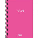 Caderno - 1/4 - Neon - Folhas Pautadas - 80 Fls - Tilibra FA Cor:Rosa