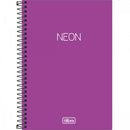 Caderno - 1/4 - Neon - Folhas Pautadas - 80 Fls - Tilibra FA Cor:Roxo