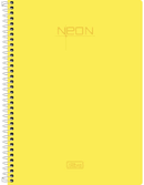 Caderno - 1/4 - Neon - Folhas Pautadas - 80 Fls - Tilibra FA Cor:Amarelo