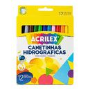 Canetinhas Hidrográficas - 12 Cores - Acrilex