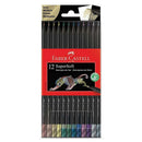 Ecolápis de Cor - SuperSoft - C/ 12 Und - Cores Metálicas - Faber-Castell