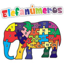 Elefanúmeros - 25 Peças em Madeira - Aquarela