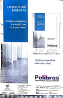 Expositor De Parede A4 - Cristal - Polibras