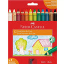 Giz De Cera 12 Cores Longo - Faber Castell.