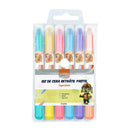 Giz de Cera Retrátil - Pastel - Aquarelável - 6 Cores - Brw FA