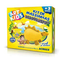 Kit de Massinhas Dinossauro - Amarelo - Acrilex Fa