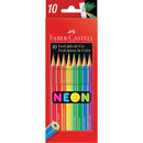 Lápis De Cor Neon - C/ 10 cores - Faber Castell