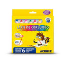 Lápis Jumbo para Crianças - 6 Cores - Acrilex