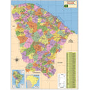 Mapa Estado do Ceará Político Plastificado e Dobrado - B.I.A Editora