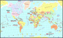 Mapa Mundi Bilíngue - Plastificado e Dobrado - B.i.a Editora