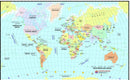 Mapa Mundi Libras - Laminado com Moldura em MDF - B.i.a Editora