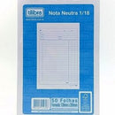 Nota Neutra - 1 Via - 1/18 - 50 Fls - Tilibra