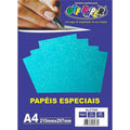 Papel A4 Glitter 180G - Com 5 Folhas - Off Paper.