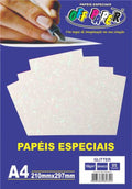 Papel A4 Glitter 180G - Com 5 Folhas - Off Paper.