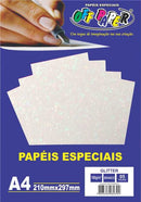 Papel A4 Glitter 180G - Com 5 Folhas - Off Paper.