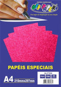 Papel A4 Glitter 180G - Com 5 Folhas - Off Paper.