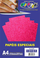 Papel A4 Glitter 180G - Com 5 Folhas - Off Paper.
