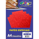 Papel A4 Glitter 180G - Com 5 Folhas - Off Paper.