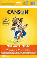 Papel Vegetal Liso A4 C/10 Fls - 60g/m² - Canson