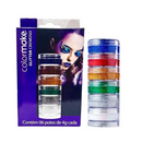 Pintura Facial 06 Cores Glitter Cremoso - Colormake