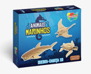 Quebra Cabeça - Animais Marinhos 3D MDF - Aquarela