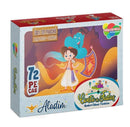 Quebra-Cabeça - Conto de Fadas - Aladim - Madeira - 72 Peças - Aquarela