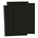 Refil de Folhas Pretas - Pautado Linhas Brancas - Universitário - P/ Caderno Smart - C/ 48 Fls - Dac