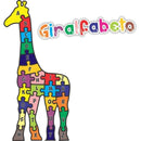Giralfabeto - 26 Peças em Madeira - Aquarela