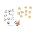 Mini Carimbos Emoticons - Com 10 Carimbos - Pais e Filhos