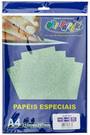 Papel A4 Glitter 180G - Com 5 Folhas - Off Paper.